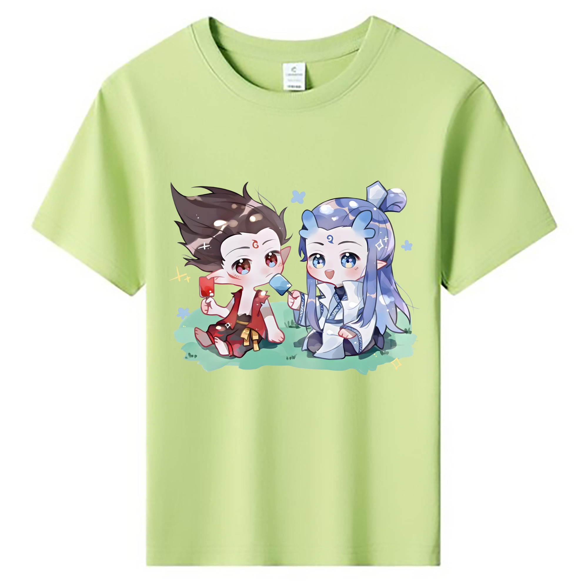（画像用） Ne Zha 2 ナタ 魔童の大暴れ 綿100％キッズTシャツ（フロントプリント）